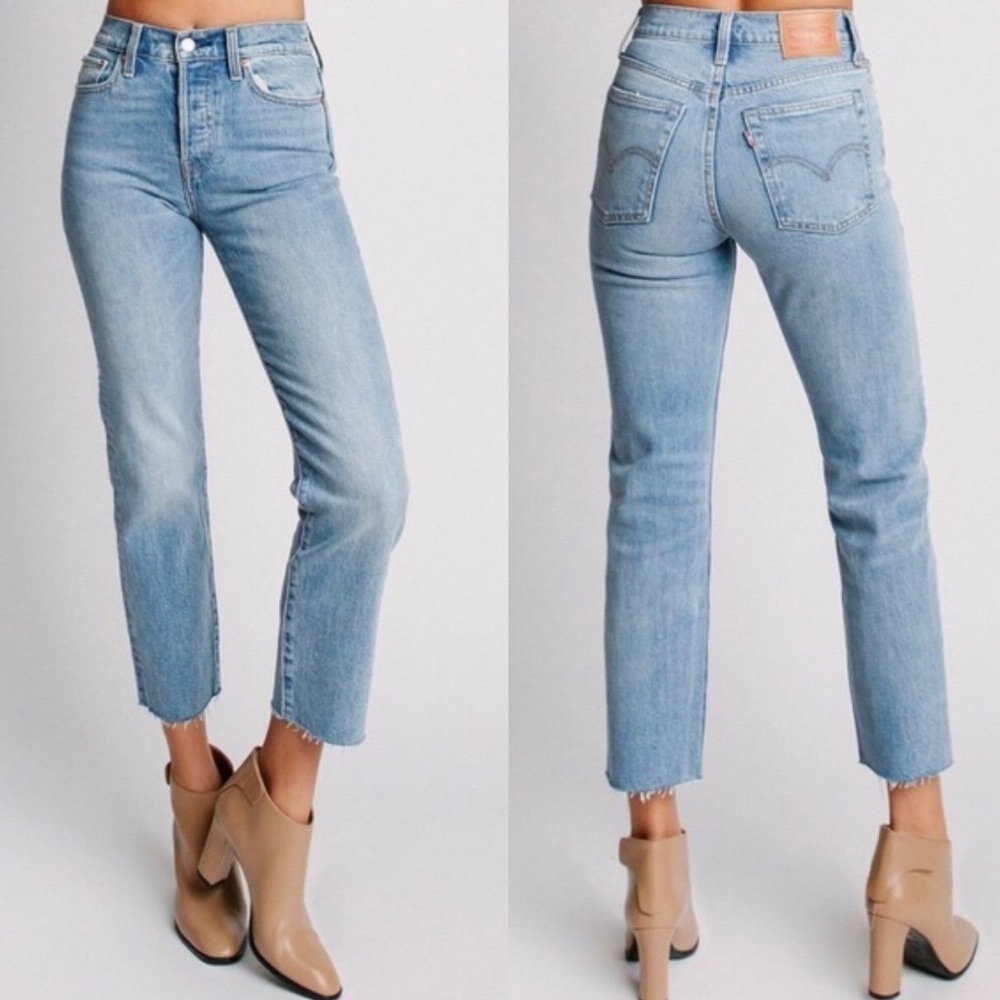 LEVI’S Wedgie Fit Straight Leg Jeans in Rough Tide